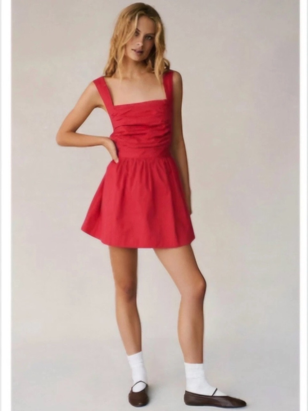 Free People Meet Me in Maui mini dress Red Lychee open back size medium